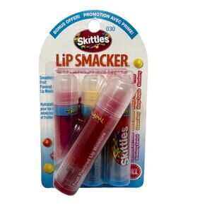Lip Smacker Skittles Lip Balm 4 Pk #030 Fruit Flavors - See Description NEW
